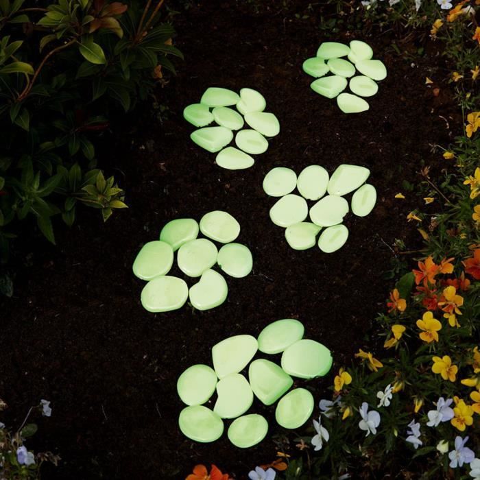 Getek Lot de 100 Galets Décoratifs Noctilucent Pour jardin aquarium Multicolore