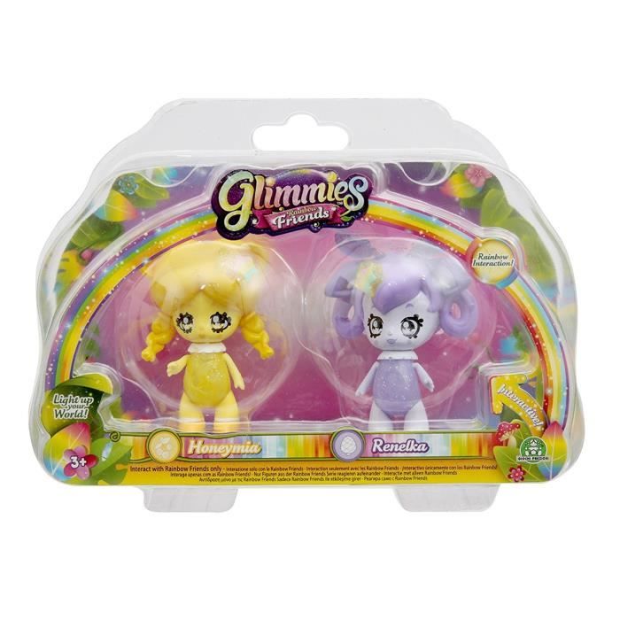 GLIMMIES Rainbow Friends Modèles Honeymia & Renelka 6 cm - Mini Figurines à collectionner