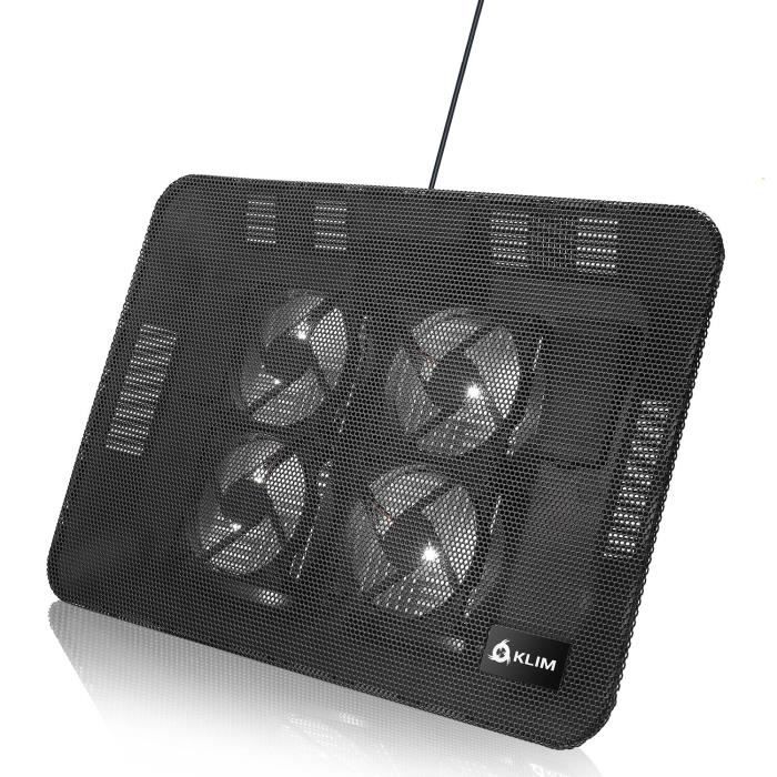 KLIM Serenity + Refroidisseur PC Portable - 11- à 15.6- + Pour Mini et Petits PC + Grille en Métal Stable et Solide + Support Venti