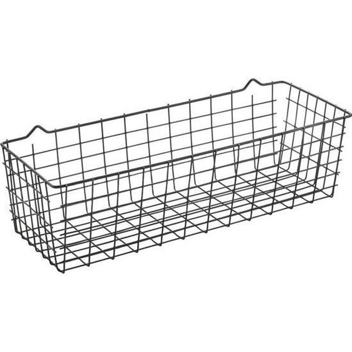 Metaltex panier de rangement Koala 33 x 12 cm métal noir
