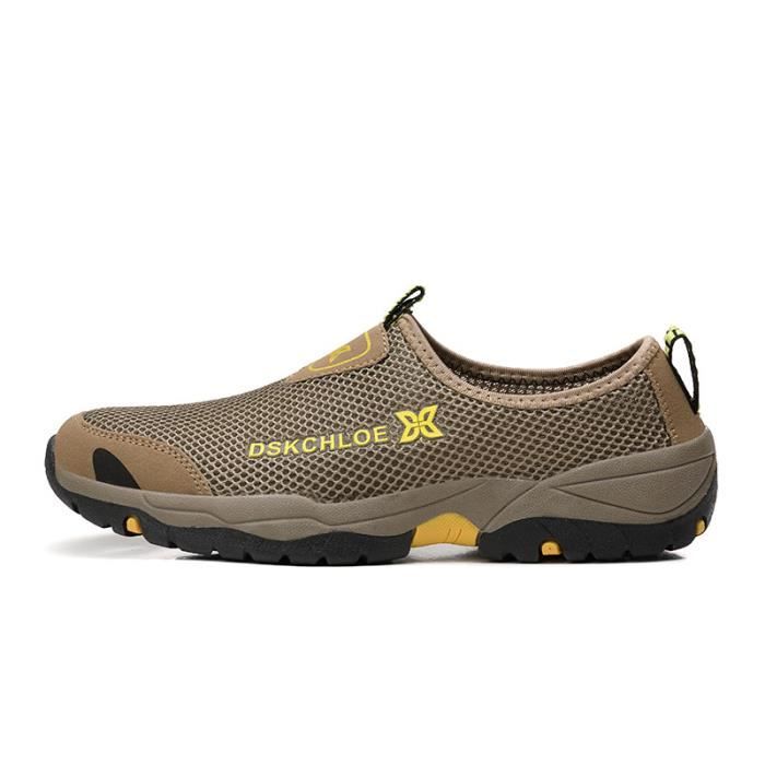 Chaussure Homme Randonnée cuir Marche Voyage Imperméable Confort Maintien
