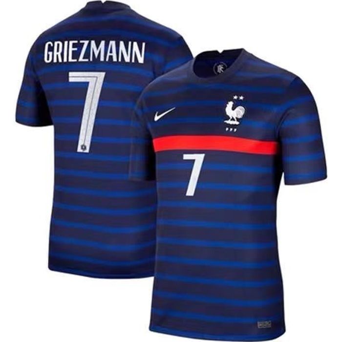 Maillot Equipe de France FFF 2 Etoiles 2020 2021 EURO Maillot de Foot 7 Antoine Griezmann Pas Cher Homme