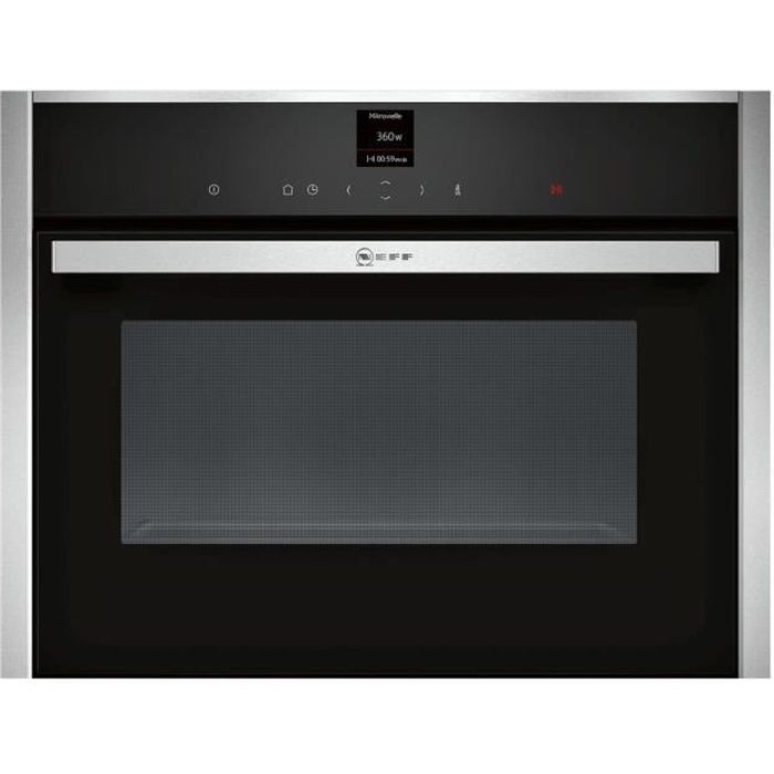 Neff C17UR02N0 Four micro-ondes monofonction intégrable 36 litres 900 Watt inox