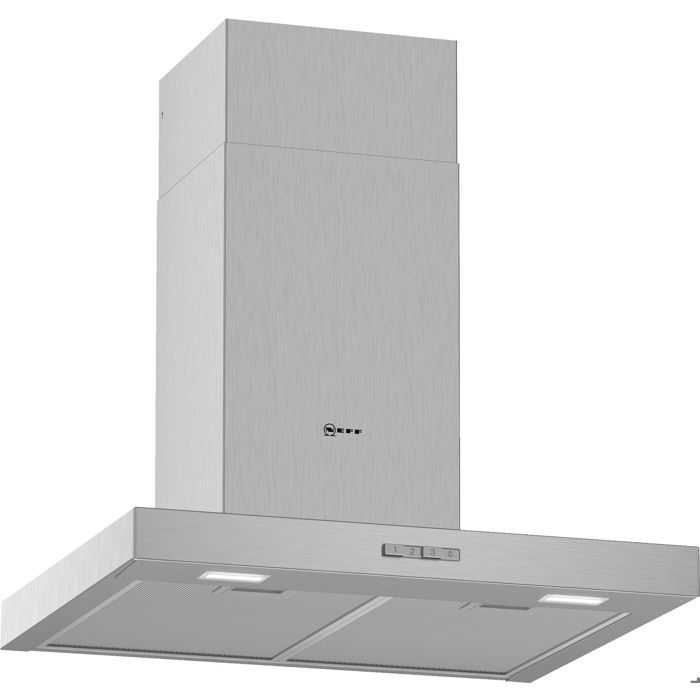 Neff N 30 D64BBC0N0 Hotte hotte décorative largeur : 60 cm profondeur : 50 cm evacuation & recyclage acier inoxydable