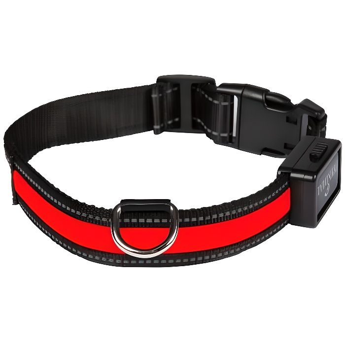 EYENIMAL Collier lumineux Light Collar USB rechargeable S - Rouge - Pour chien