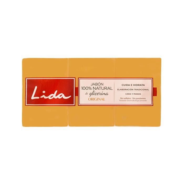 Savons et gels contemporain savon en glycerine naturelle lida (3 pcs)