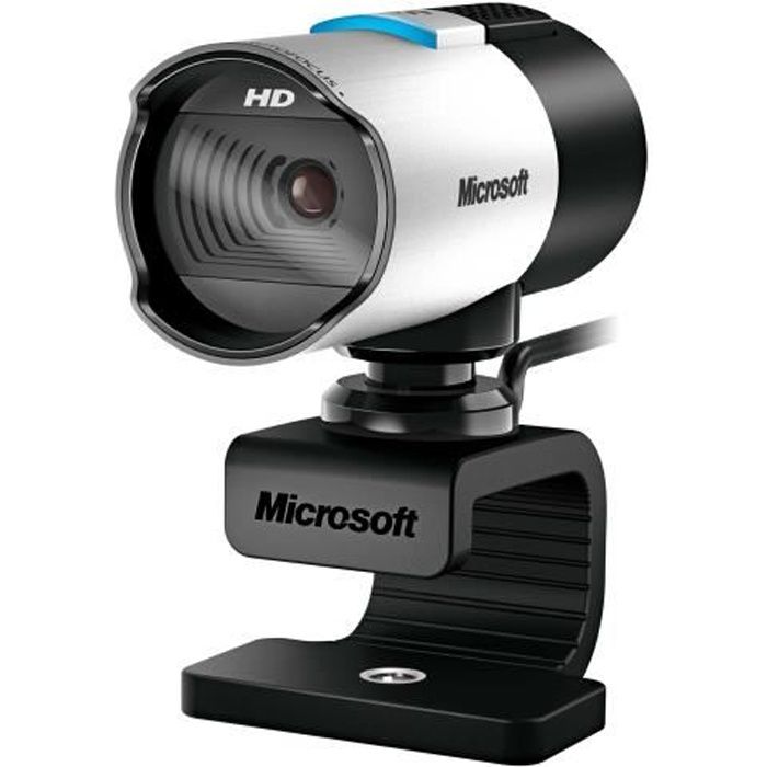 MICROSOFT Webcam LifeCam Studio - Filaire USB 2.0 - Caméra couleur - 1920x1080 - Microphone intégré - Gris et Noir