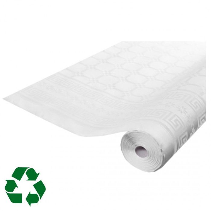 Nappe damassee 1.20m x 50 m blanche