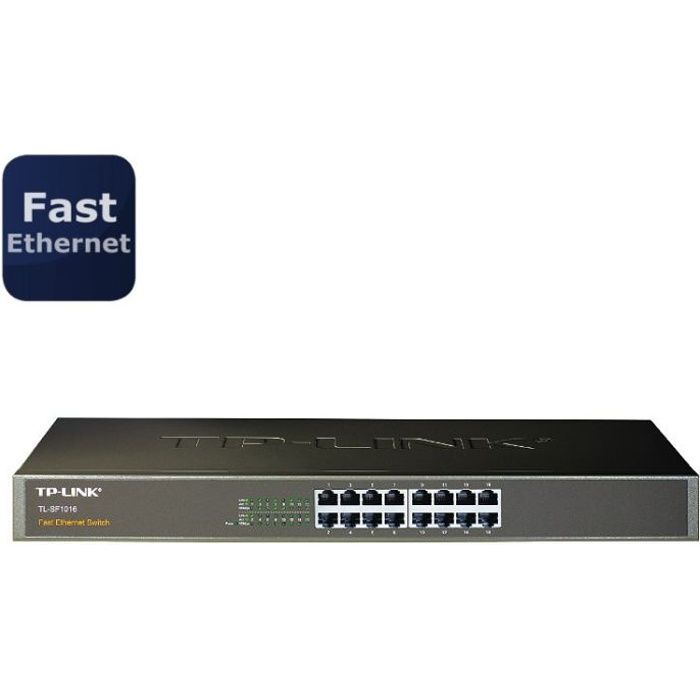 TPLink switch rackable 16 ports 10/100 TLSF1016