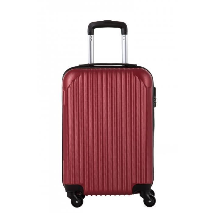 Valise cabine 50cm, 4 roues doubles.,ABS,Rouge,BAGAGE RIGIDE,TW00560-SDRE Rouge