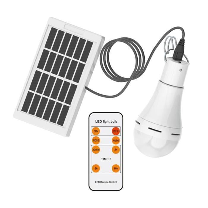 USB Portable Solaire Puissance Ampoule, Intérieur Extérieur Éclairage à la maison, Camping Tente Lampe de Pêche, économie