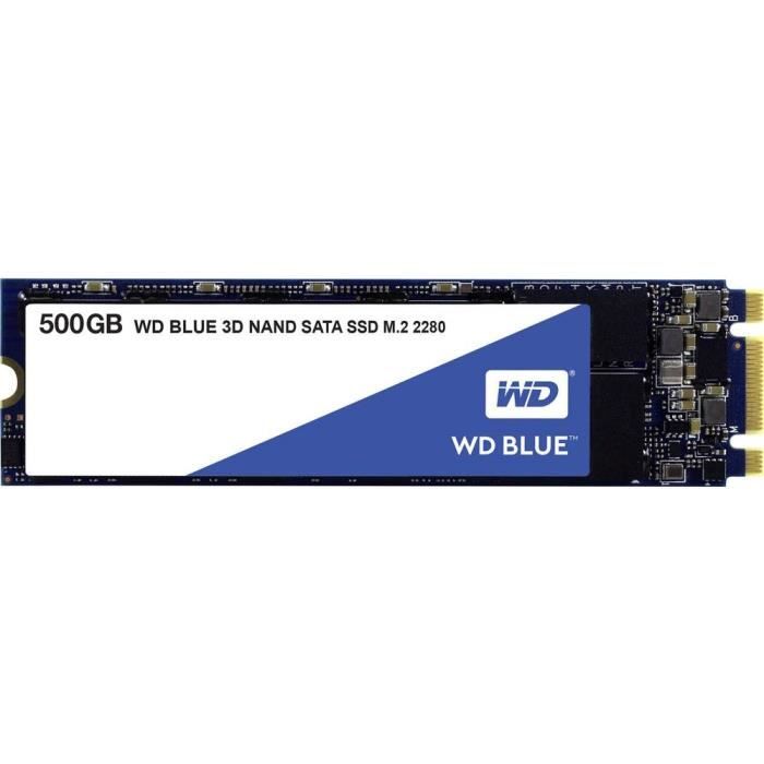 SSD interne SATA M.2 2280 Western Digital Blue™ 500 Go
