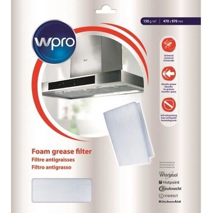 WPRO UGF0016 FILTRE A GRAISSE POUR HOTTE