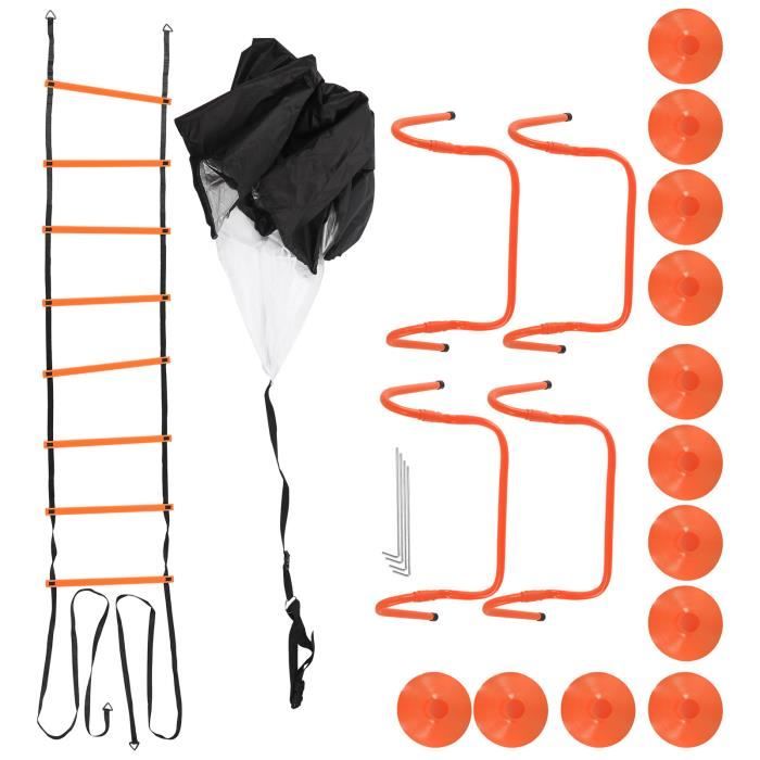Ensemble d'entraînement pour vitesse et l'agilité et coordination-orange haies réglables 4 pcs et cônes 12 pcs SAL1
