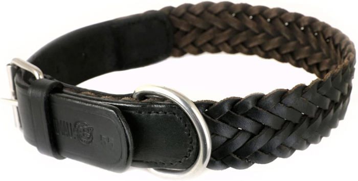 Collier Mammaire Tressé Western - Cuir Brut Dark Oil - Multicolore - Aledosaddlery