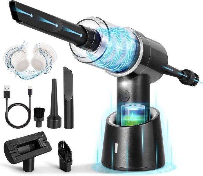 Aspirateur à Main sans Fil 4 en 1, 22 000 Pa, 3 Vitesses, 210 000 TR/Min, souffleur de poussière électrique à air comprimé - Electroménager Aspirateur à Main sans Fil 4 en 1, 22 000 Pa, 3 Vitesses, 210 000 TR/Min, souffleur de poussière électrique à air comprimé - Electroménager