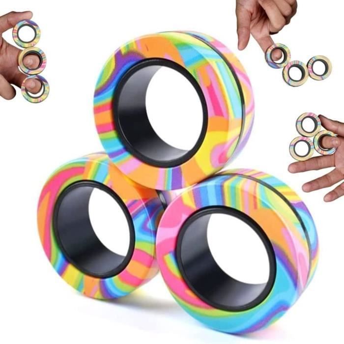 Muzrunq Anneaux Spinner Décompression Toys Manuel Anti-stress jouet doigt Toys Spinner Ring Fancy Toys Décompresse Toy Hand Spinner Stress Relay Gift Spinner Toy, anneau anti-stress