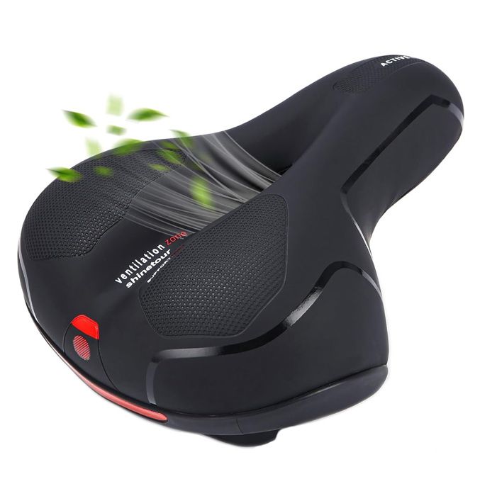 Selle De Vélo Koda Confortable - Large Avec Zone De Pression DNAx - Pour VTT / Route / Gravel - Acier / Noir