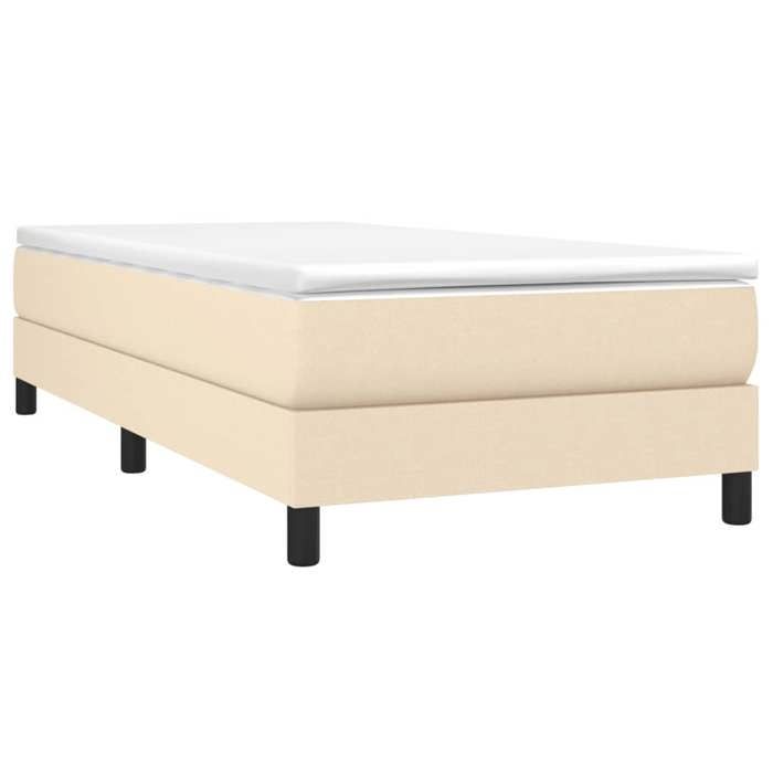 Cadre de lit simple - CLOUD - sans matelas - crème 90x190 cm - tissu LL0000151117