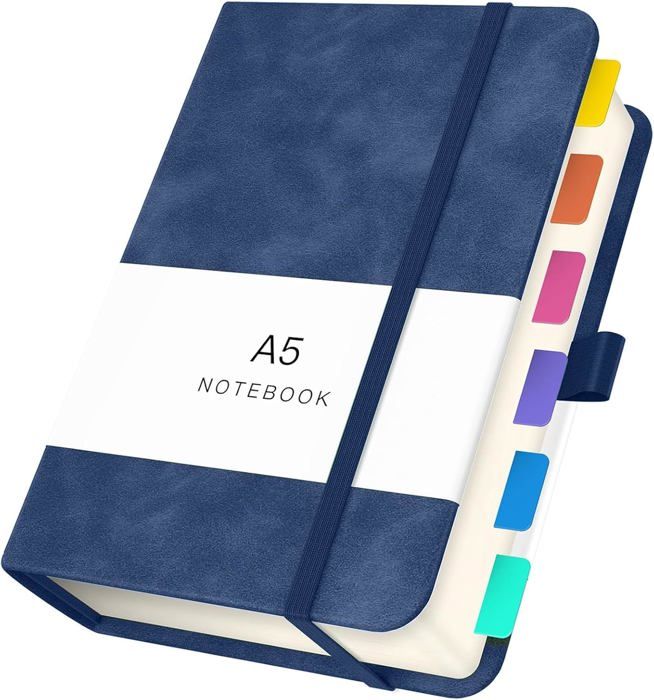 Carnet A4 Pointillé - Cahier De Note Cuir Pu 21.6X28.5Cm - 100Gsm Papier Pointillé Bloc Note A4