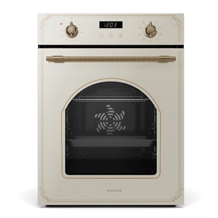 Klarstein Victoria Slim Four encastrable Slim 45 cm 49 L 10 fonctions Mode de nettoyage vapeur 2000 W Crème - Klarstein