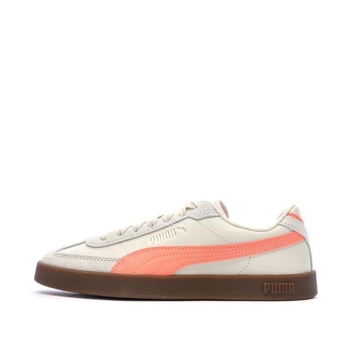 Puma Baskets Beiges/Roses Femme Puma Club Ii Era