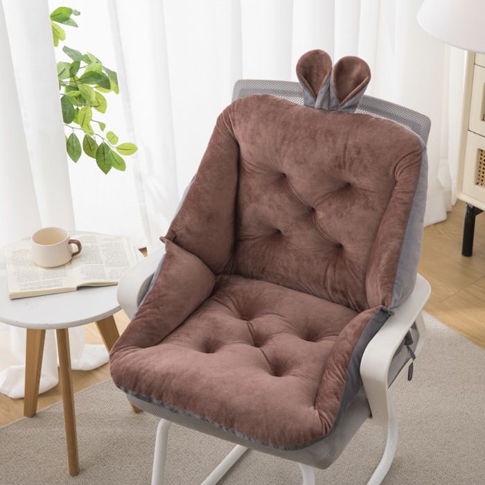 Coussin de Chaise avec Dossier 45cm siège Coquille Fauteuil Velours Douillet Elastique Coussin de Siège pour pour Bureau Jardin E