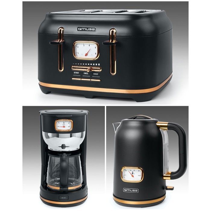 Cafetière Vintage 1.4 L 1000W - GRILLE-PAIN RETRO 4 TRANCHES 1800W - Bouilloire Vintage 1.7L - 2200W - Sans fil Cafetière Vintage 1.4 L 1000W - GRILLE-PAIN RETRO 4 TRANCHES 1800W - Bouilloire Vintage 1.7L - 2200W - Sans fil