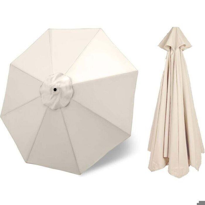 Toile de rechange pour parasol - LUSKYKA® - Ronde - 8 baleines - Polyester haute qualité - Imperméable