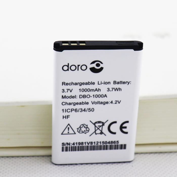 2 pièces1000mah Dbo1000a Batterie Pour Doro 1370 1372 2404 6040 6060
