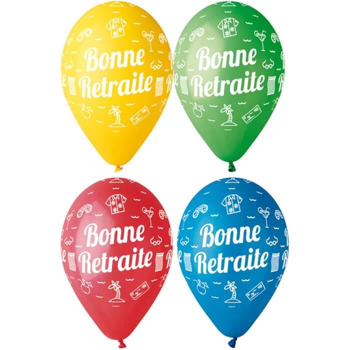 10 Ballons Bonne Retraite Assortis 30 Cm Cdiscount Maison
