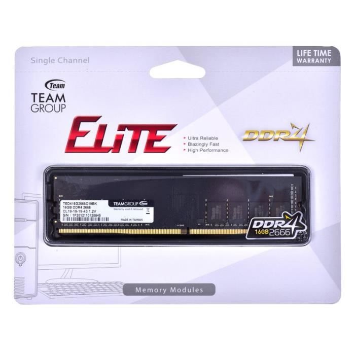 Team Group ELITE TED416G3200C2201 module de mémoire 1 x DDR4 3200 MHz Neuf - vue 2