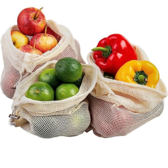 Sac Aliment Fruit et légume Réutilisable - Conservation Eco Concept - 30 x  46 x 3 cm - Textile Polyester - Cdiscount Maison