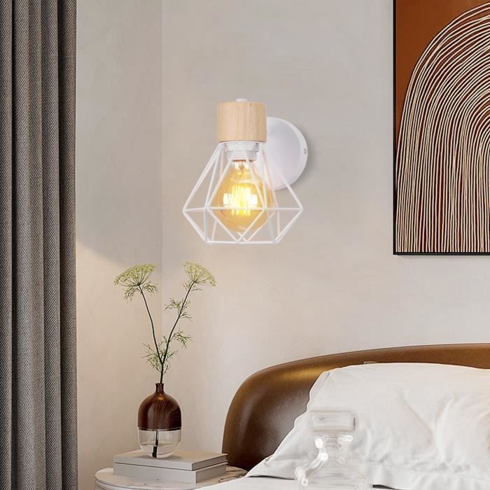 Créatifs Applique Murale Rétro Fer Vintage Lampe murale Moderne Métal Lampe  E27 pour Bar, Chambre à