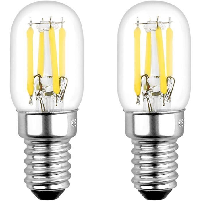 Lot de 2 ampoules LED filament E14 1.5W (equiv. 15W) 180Lm 2700K - ST26  Frigo / Machine à coudre - Cdiscount Maison