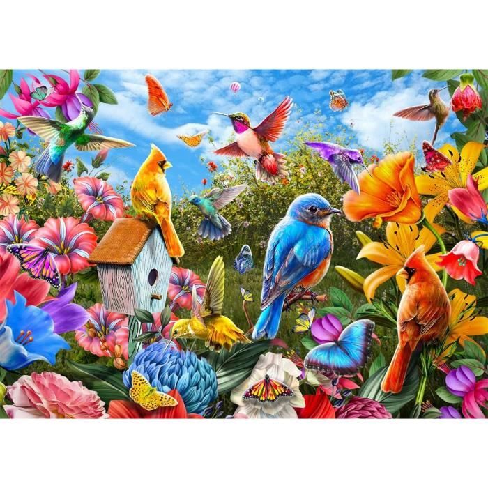 Birds and Flowers Puzzle 1000 Pieces Paysages Puzzle 1000 Pièces Adultes  Idée Cadeau
