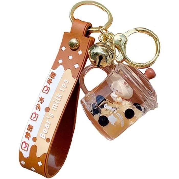 Porte-clés Peluche Fille Mignon Avec Lunettes Et écharpe – Décoration Sac à Dos, Cadeau Anniversaire Pour étudiante