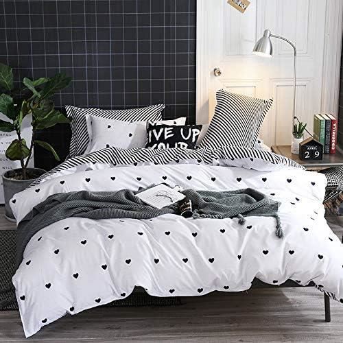 Parure De Lit 140x190/200 4 Pièces en Microfibre - Drap Housse 140x200 cm - Drap