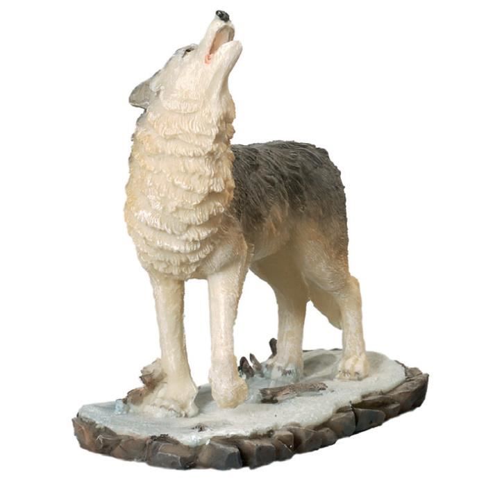 MO0259 PROMO FIGURINE STATUETTE FAMILLE CADRE LOUP WOLF LOUVE ANIMAL