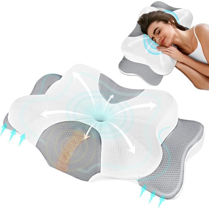 Oreiller Ergonomique Vitabo En Mousse Mémoire - Confort Cervical Pour Toutes Les Positions
