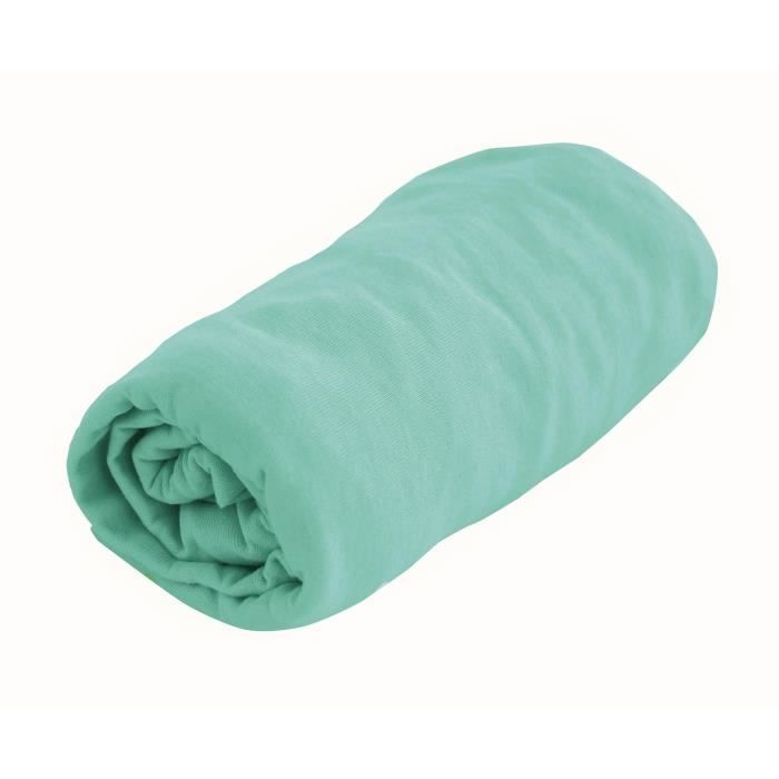 DOMIVA  Drap-housse en jersey - Aqua - 40x80 cm 