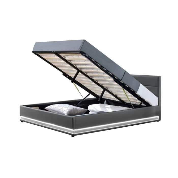 Lit Coffre Led 160×200