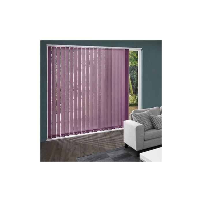 MADECOSTORE Lot de 5 lamelles Verticales Tamisant Violine L8,9 x H280cm Cdiscount Maison