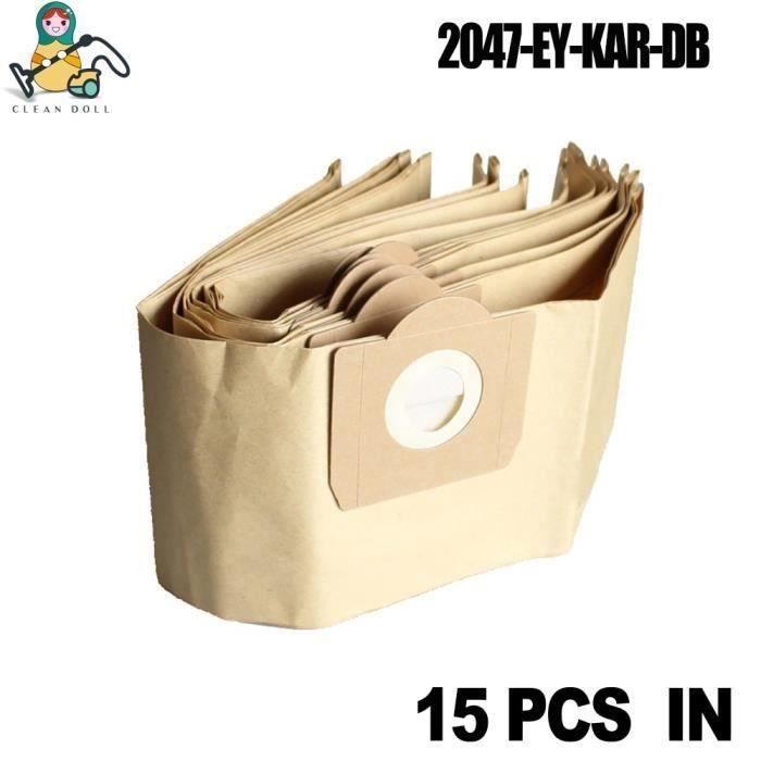 15 pièces sacs à Poussière pour aspirateur Karcher WD3 WD3200 WD3300  WD3.500P MV3 SE4001 SE4002 6.959-130 Nettoyeur Karcher sacs à - Cdiscount  Bricolage