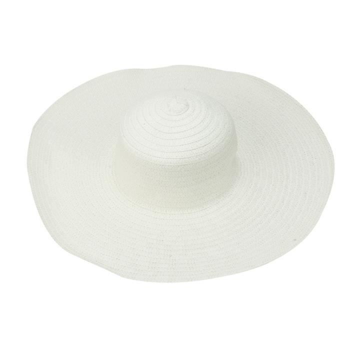 Chapeau Seau Femme Large Bord En Paille Imprimé Floral, Pliable, Protection Solaire