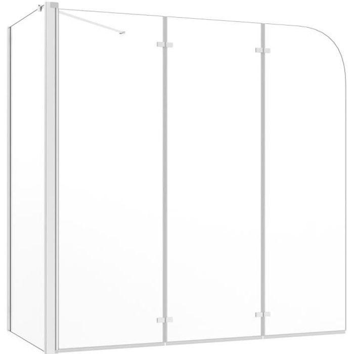 Pare Baignoire Fixe Reversible Paroi De Douche Pliable 4 Pcs Verre Trempe Transparent 120 X 68 X 130 Cm Achat Vente Porte De Baignoire Parois De Douche Porte De Cdiscount