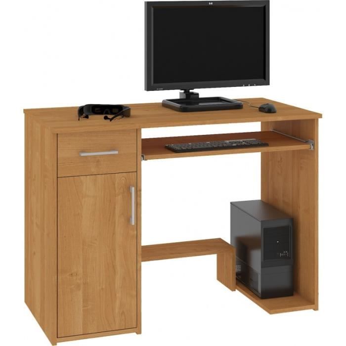 Top achat Ordinateur de bureau KILIG | Bureau PC informatique moderne 90x74x50 cm | Support unité centrale + tiroir + niche rangement | Table ordinateur | Aulne pas cher