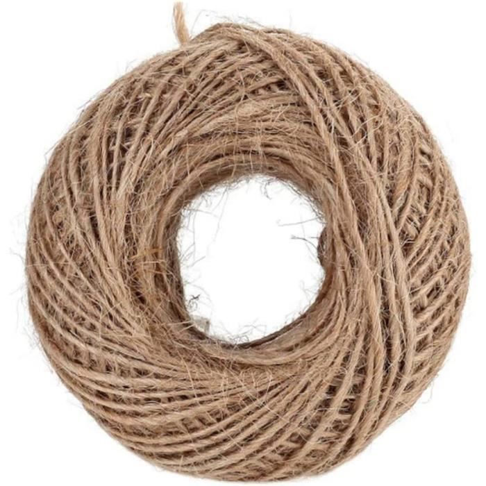 Zkenshan-Ficelle Jute 50M De Corde De Jute De Jute Naturel De Jute De