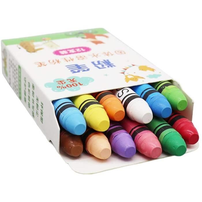 12pcs Craie non toxique écologique tableau noir lavable sans poussière