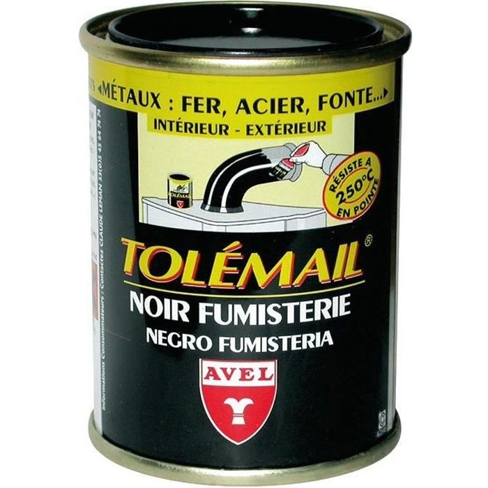Tolémail noir - spécial ferronnerie haute température - 100 mL - Achat /  Vente peinture - vernis Tolémail noir spécial ferronne - Cdiscount
